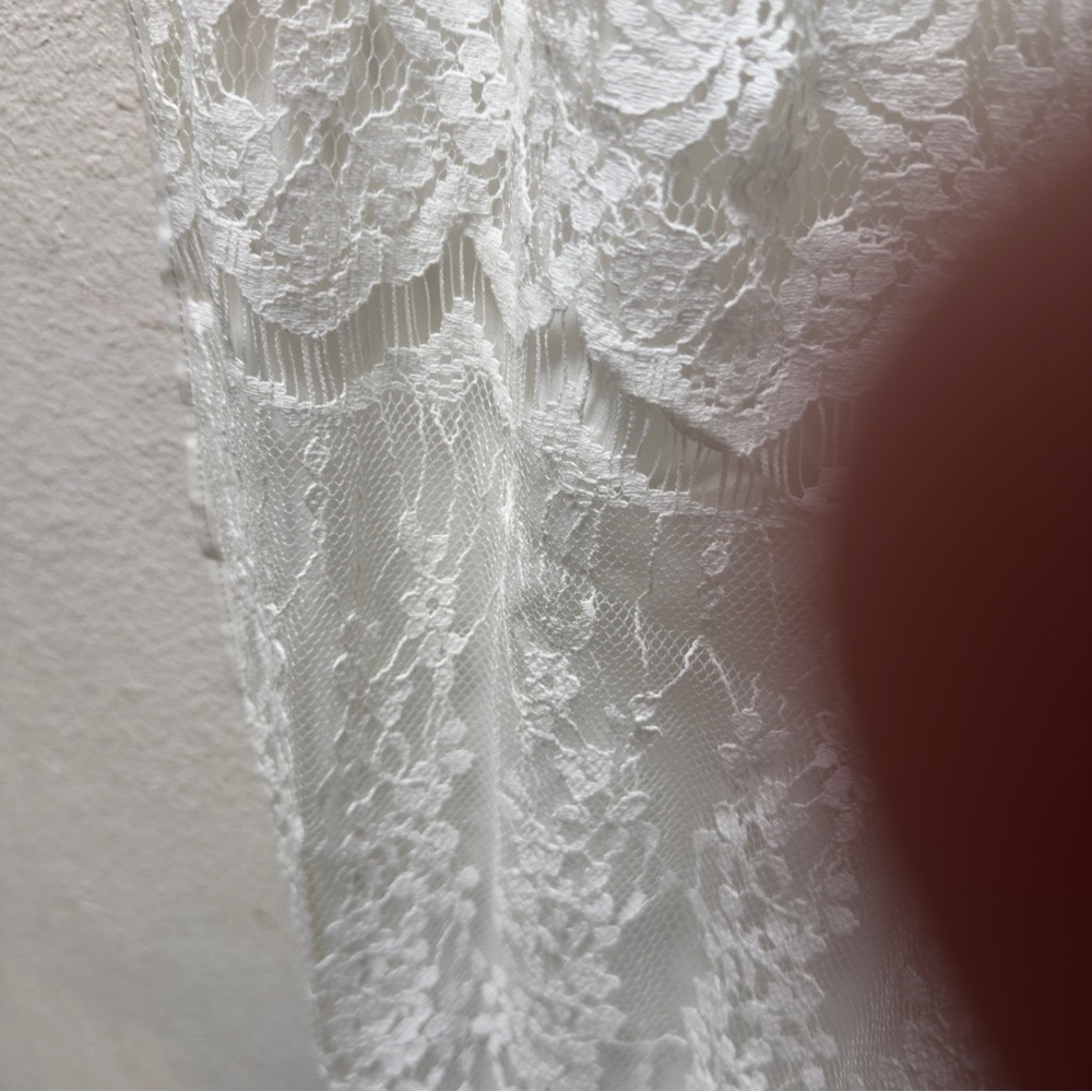 HARLYN Bridal White Lace Sleeveless Jumpsuit with full length pant size Medium - Picture 8 of 11